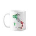 Italy Flag-color Map Template Mug