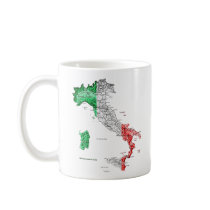 Italy Flag-color Map Customizable Mug
