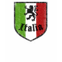 Italy Flag Crest Gray T-Shirt