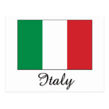 Italy Flag Design Post Card