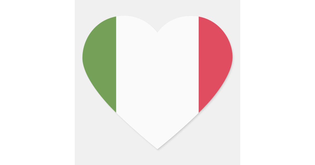 Italy flag emoji twitter heart sticker zazzle