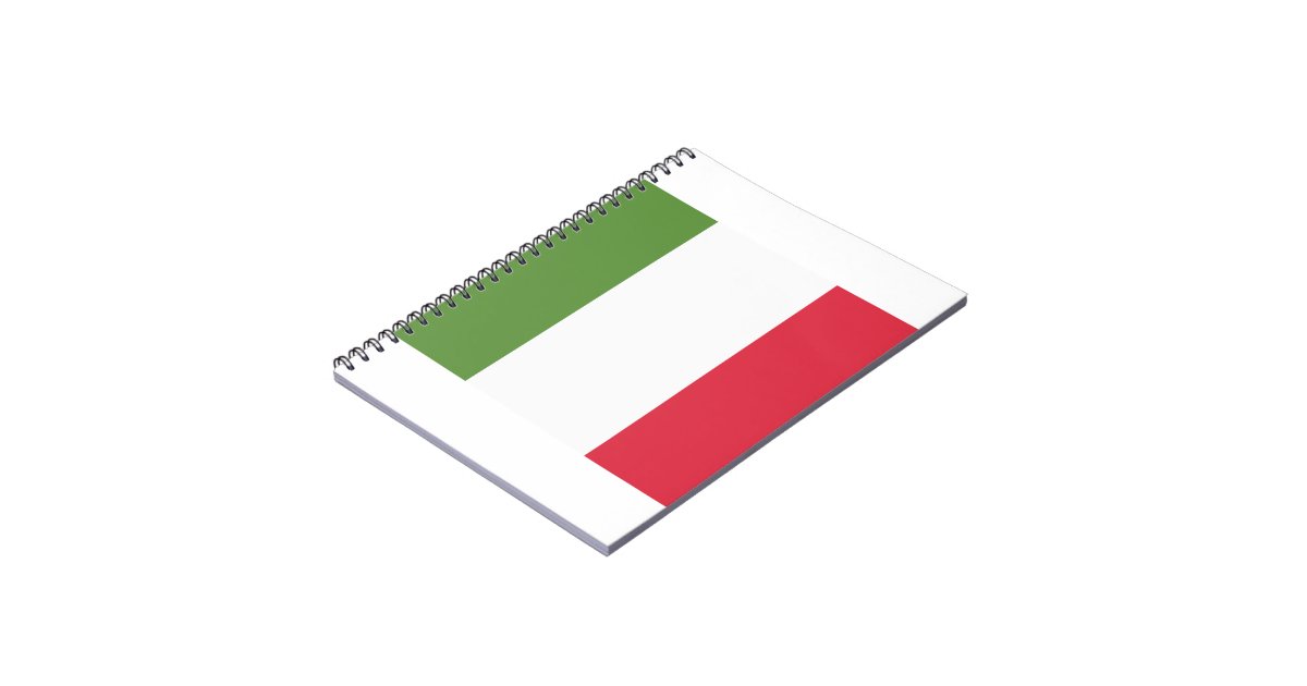 Italy Flag emoji Twitter Notebook Zazzle