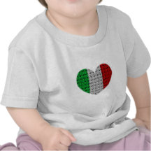 Italy Flag Heart T-shirt