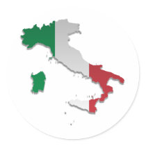 Italy Flag Map_2 Stickers