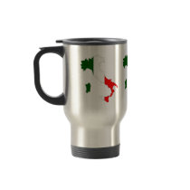 Italy Flag Map full size Coffee Mugs