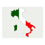 Italy Flag Map full size Postcards