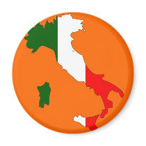 Italy flag map magnet