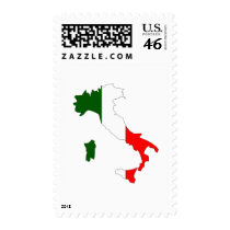 Italy flag map postage by FlagStore Italy flag map postage