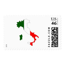Italy flag map postage by FlagStore Italy flag map postage