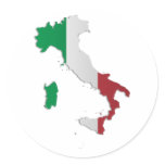 Italy Flag Map stickers