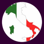 Italy flag map