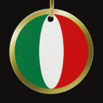Italy Fisheye Flag Ornament