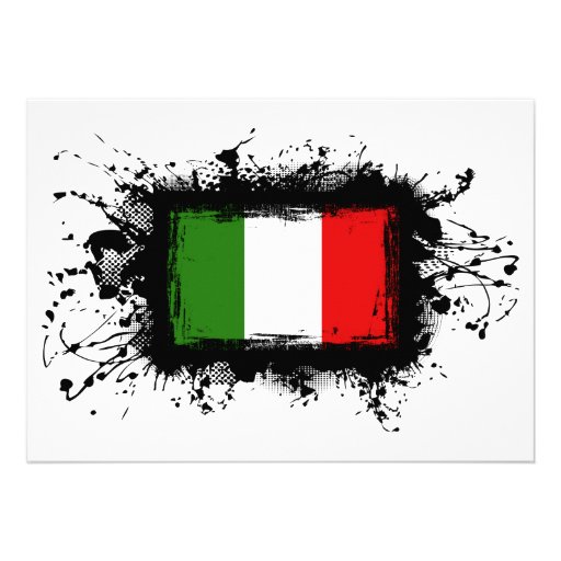 Italy Flag Personalized Invitation