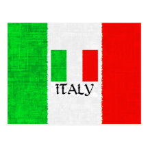 ITALY FLAG POSTCARD