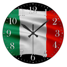 ITALY Flag Proud Patriotic Wall Clock