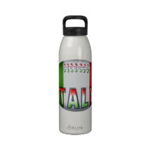 Italy Flag Rugby Ball Liberty Bottle Reusable Water Bottles