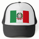 Italy Flag w COA (light) Hat