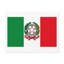 Italy Flag w COA Postcard by FlagTshirts Italy Flag w COA Postcard