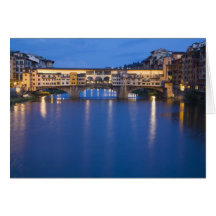 Italy, Florence, Night Reflections in the Greeting Card