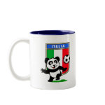 This adorable little panda is too cute! He's featured in front of a large flag from Italy and ready to play football and score some goals. This cute design is perfect for football players and soccer fans.