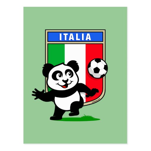 Italy Football Panda Post Cards