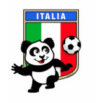 This adorable little panda is too cute! He's featured in front of a large flag from Italy and ready to play football and score some goals. This cute design is perfect for football players and soccer fans.