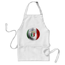 Italy Forza Azzurri Calcio Soccer Ball flag Apron