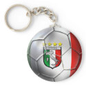 Italy Forza Azzurri Calcio Soccer Ball flag Key Chain
