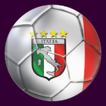 Italy Forza Azzurri Calcio Soccer Ball flag