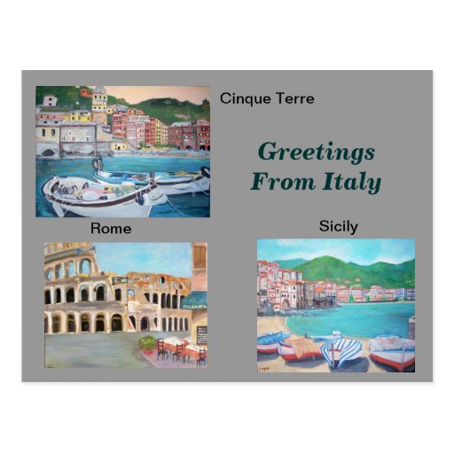 Italy Greetings Postcard Zazzle