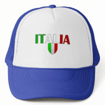 Italy logo flag of Italy shield for Italians Trucker Hats