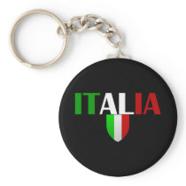 Italy logo flag of Italy shield for Italians Key Chains