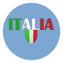 Italy logo flag of Italy shield for Italians Stickers