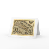 Italy Map By Ortelius 1570 Card