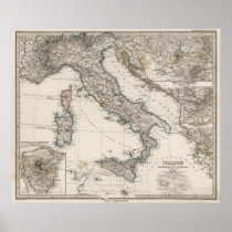 Italy Map by Stieler