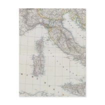 Italy map post card