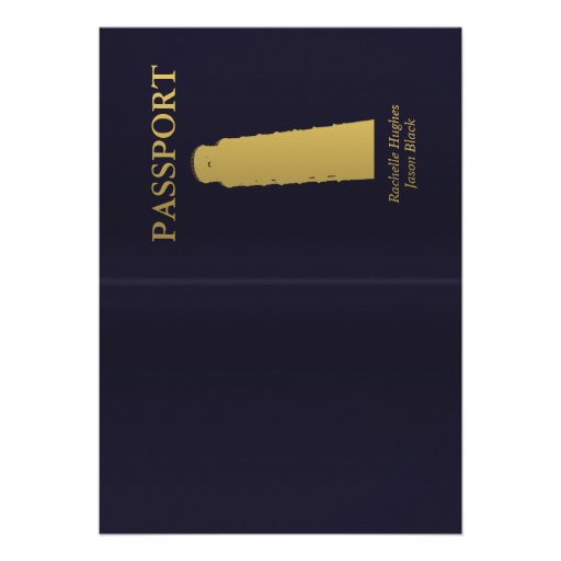 Italy Passport (no glare) Wedding Invitation II