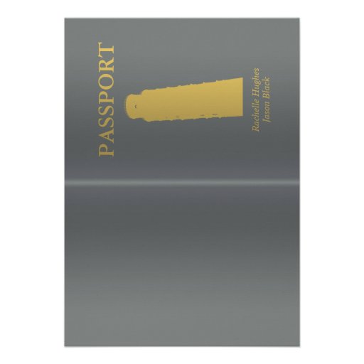 Italy Passport (rendered) Wedding Invitation II