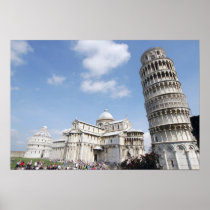 Italy, Pisa. Cathedral, baptistry and Leaning