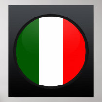 Italy quality Flag Circle Poster