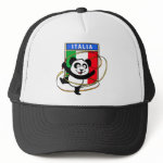This adorable little panda bear is too cute! Featured in front of a large flag from Italy, this panda is getting ready to do a rhythmic gymnastics routine with a gymnastics ribbon! This cute design is perfect for gymnasts and gymnastics fans.