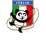 This darling little panda bear is too cute! Panda is getting ready to do a rhythmic gymnastics routine with a gymnastics ribbon! This adorable design is perfect for gymnasts and gymnastics fans. Support the Italian Gymnastics Team with this cute panda design!