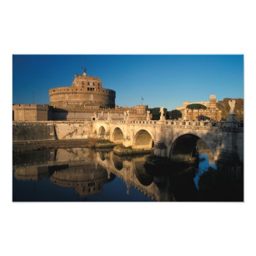 Italy, Rome, Castel Sant'Angelo and river Art Photo