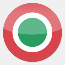 italy round sticker