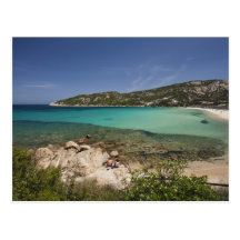 Italy, Sardinia, Baja Sardinia. Resort beach. Post Cards