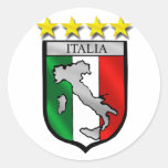 italy shield Italy flag italia map italian Round Sticker