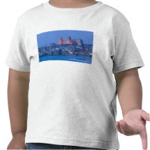 Italy, Sicily, Cefalu, View with Duomo from T-shirt