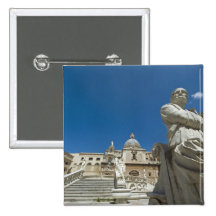 Italy, Sicily, Palermo, fountain with bust and Button