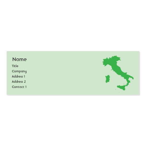 Italy - Skinny Business Card Templates