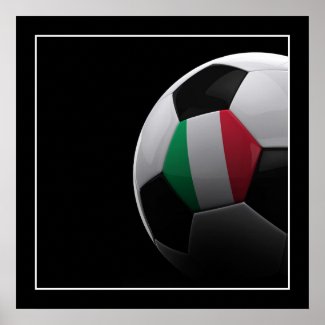 Italy Soccer Ball - POSTER
